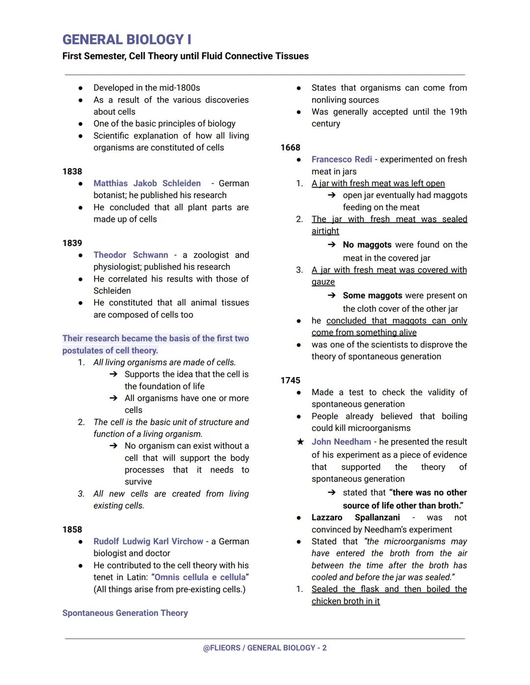 GENERAL BIOLOGY I
First Semester, Cell Theory until Fluid Connective Tissues
First Century (Year 100)
Romans had already invented and experi