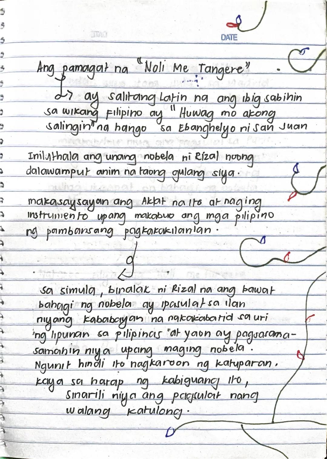 --- OCR Start ---
و
و
د
Kaligirang
Pangkasaysayan
→
NOLI ME TANGERE
✓ Ito ang kauna-unahang nobelang isinulat ni Rizal
د
✓ Magdadalawamput a