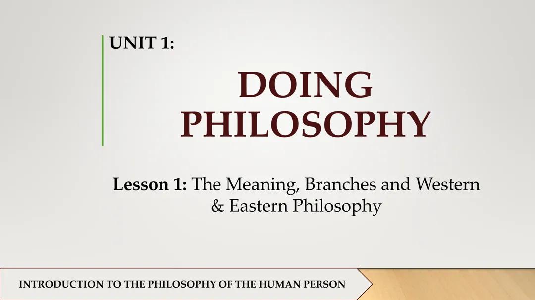 Understanding the Basics of Philosophy: Its Meaning, Branches, and Cultural Perspectives