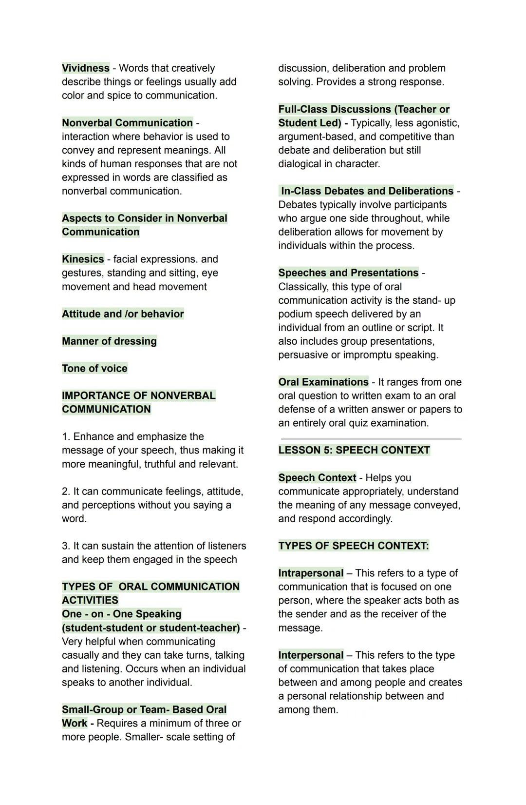 ORAL COMMUNICATION IN
CONTEXT
1st Semester, 1st Quarter | Reviewer
LESSON 1: NATURE AND ELEMENTS
OF COMMUNICATION
Communication (from the la