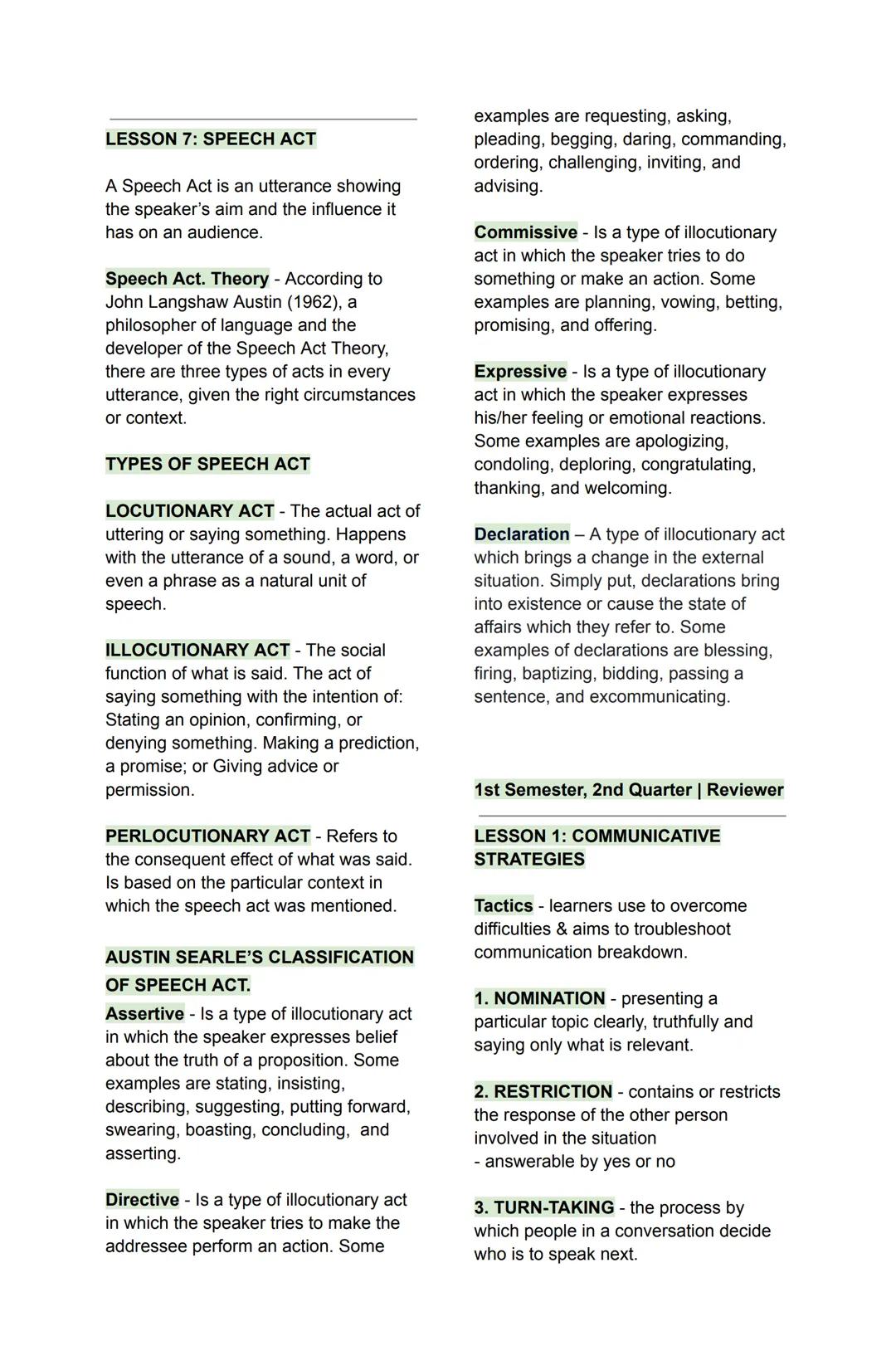 ORAL COMMUNICATION IN
CONTEXT
1st Semester, 1st Quarter | Reviewer
LESSON 1: NATURE AND ELEMENTS
OF COMMUNICATION
Communication (from the la