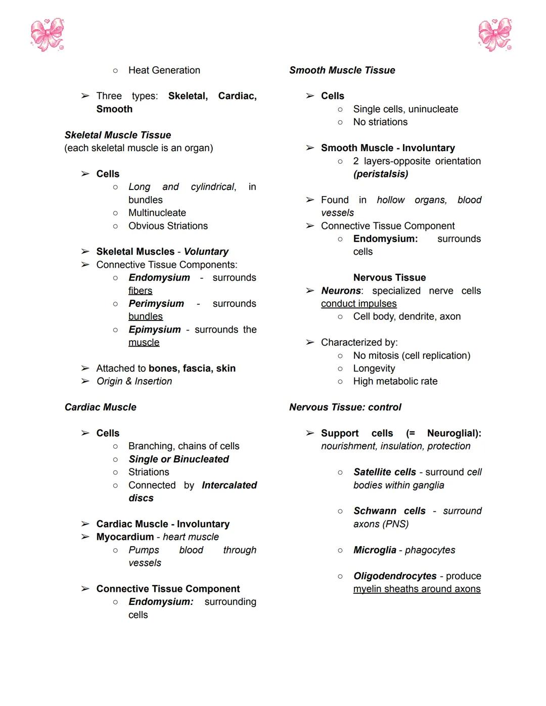# BODY TISSUES
## Hierarchy of Structural Organization
> Each of these build upon one another to make up the next level:
> - Chemical lev