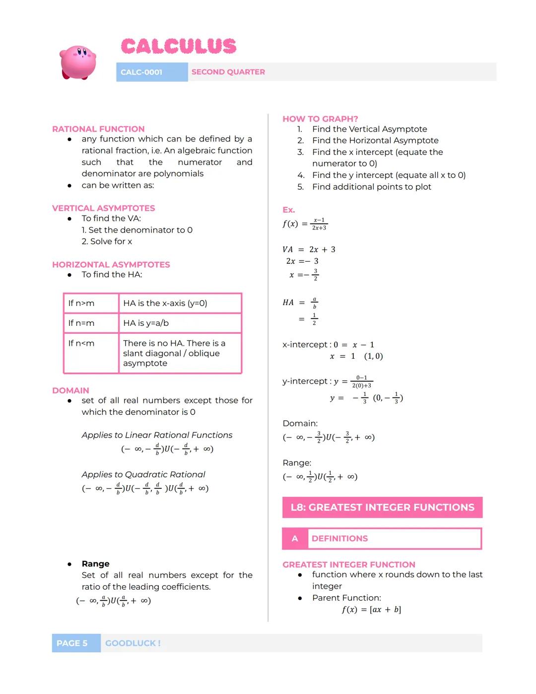 --- OCR Start ---
CALCULUS
CALC-0001
SECOND QUARTER
L1: RELATIONS & FUNCTIONS
A
DEFINITIONS
RELATION
set of ordered pairs
FUNCTION
element o