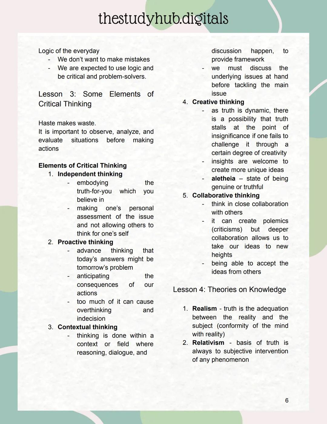 thestudyhub.digitals
Chapter I: Doing
Philosophy
Lesson 1: Muthos to Logos
- Beginning of philosophy can be
traced back to Ancient Greece in