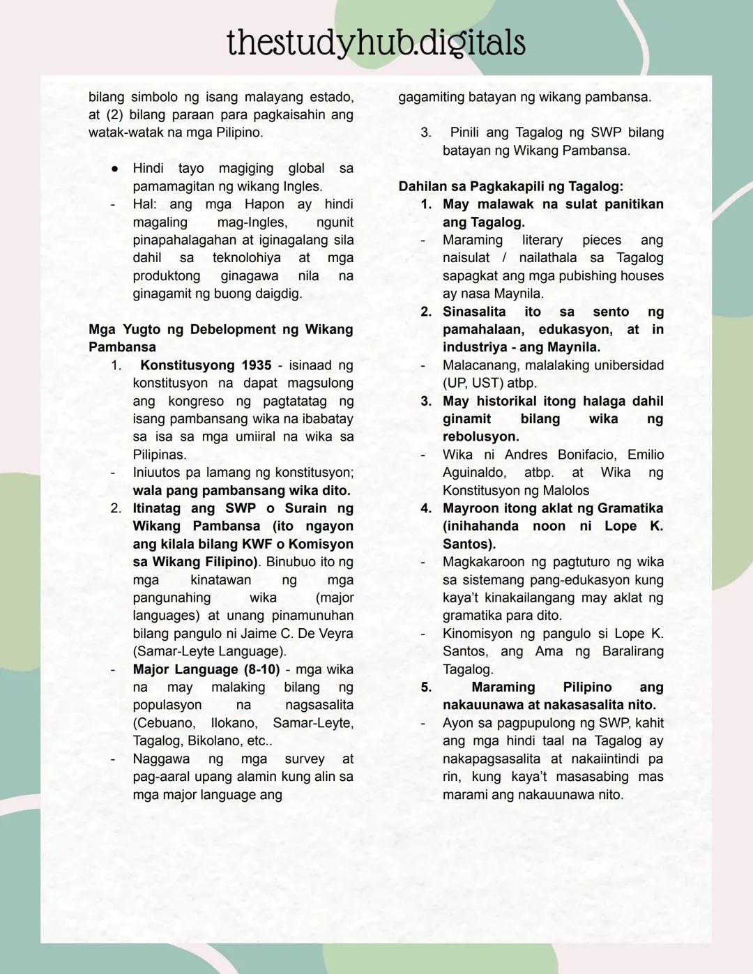 # KOMUNIKASYON AT PANANALKSIK
## Mga Konseptong Pangwika
### Kahulugan ng Wika
* Ang wika ay isang likas at makataong pamamaraan ng pagha