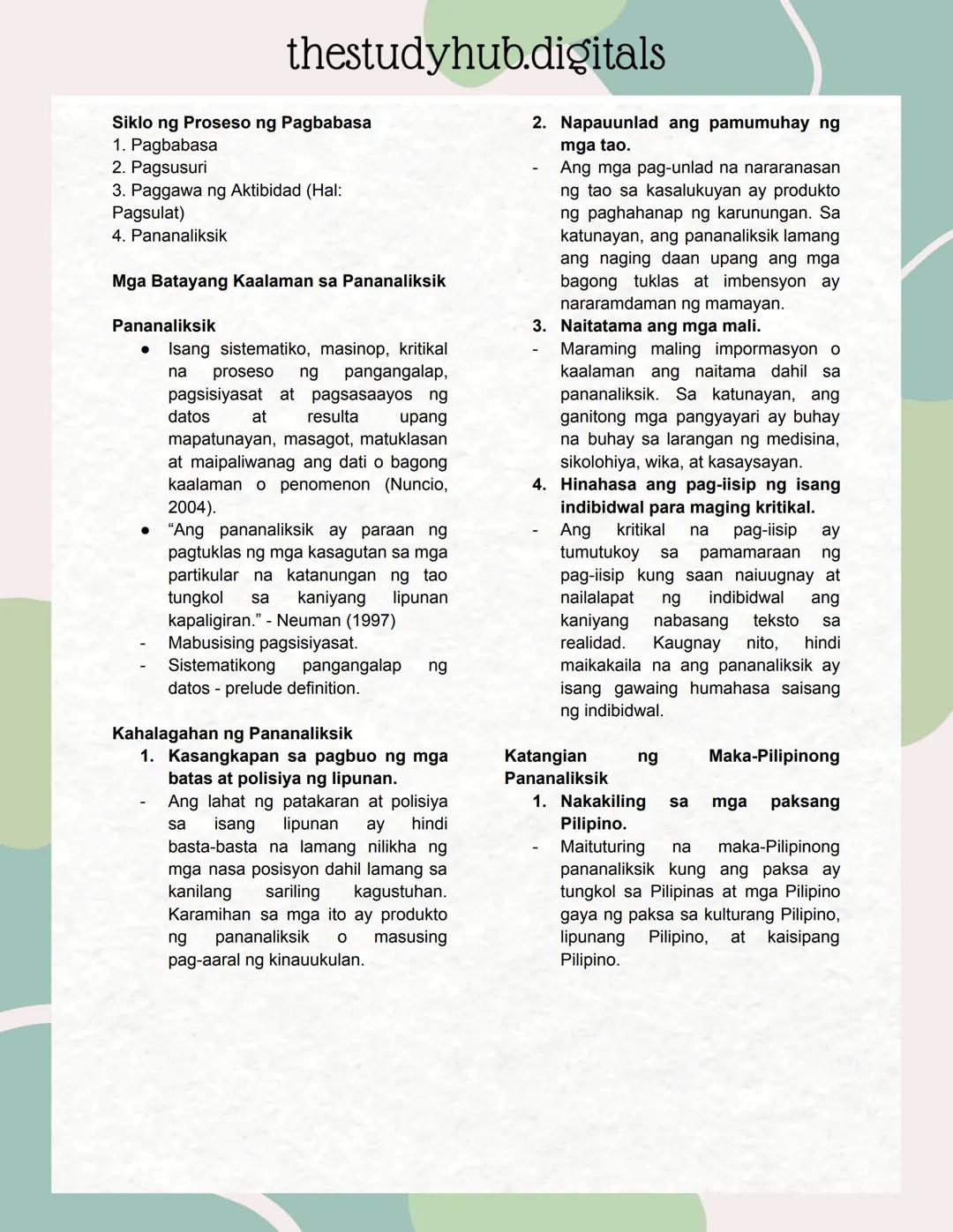 # KOMUNIKASYON AT PANANALKSIK
## Mga Konseptong Pangwika
### Kahulugan ng Wika
* Ang wika ay isang likas at makataong pamamaraan ng pagha