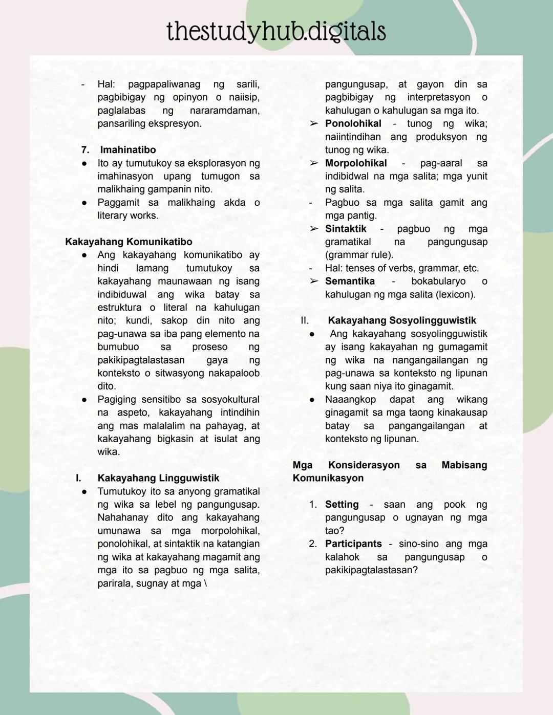 # KOMUNIKASYON AT PANANALKSIK
## Mga Konseptong Pangwika
### Kahulugan ng Wika
* Ang wika ay isang likas at makataong pamamaraan ng pagha