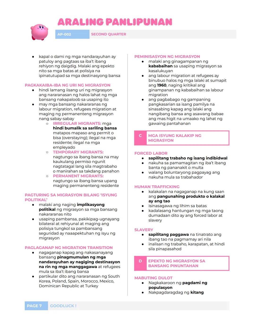 ## ARALING PANLIPUNAN
AP-002
SECOND QUARTER
## L1: DAHILAN, DIMENSYON, AT
EPEKTO NG GLOBALISASYON
### A KONSEPTO NG GLOBALISASYON
- nak