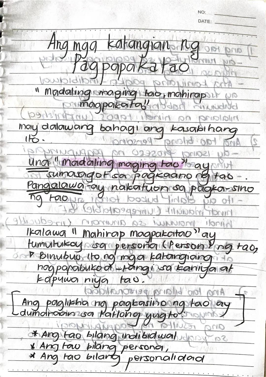 ## Ang mga katangian ng Pagpapakatao
"Madaling maging tao, mahirap magpakatao"
may dalawang bahagi ang kasabihang ito.
Una "madaling magi
