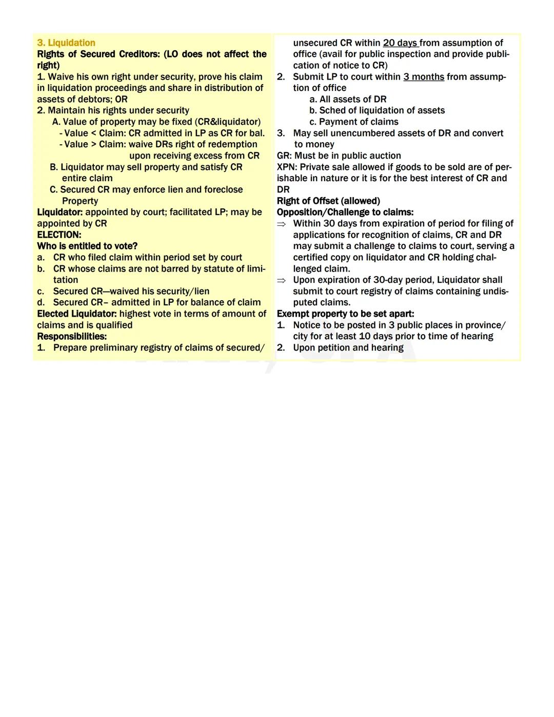 --- OCR Start ---
OBLIGATION DEFINED AS:
Law on Obligations
1. Juridical necessity (legally enforceable to court)
2. To give (positive, real