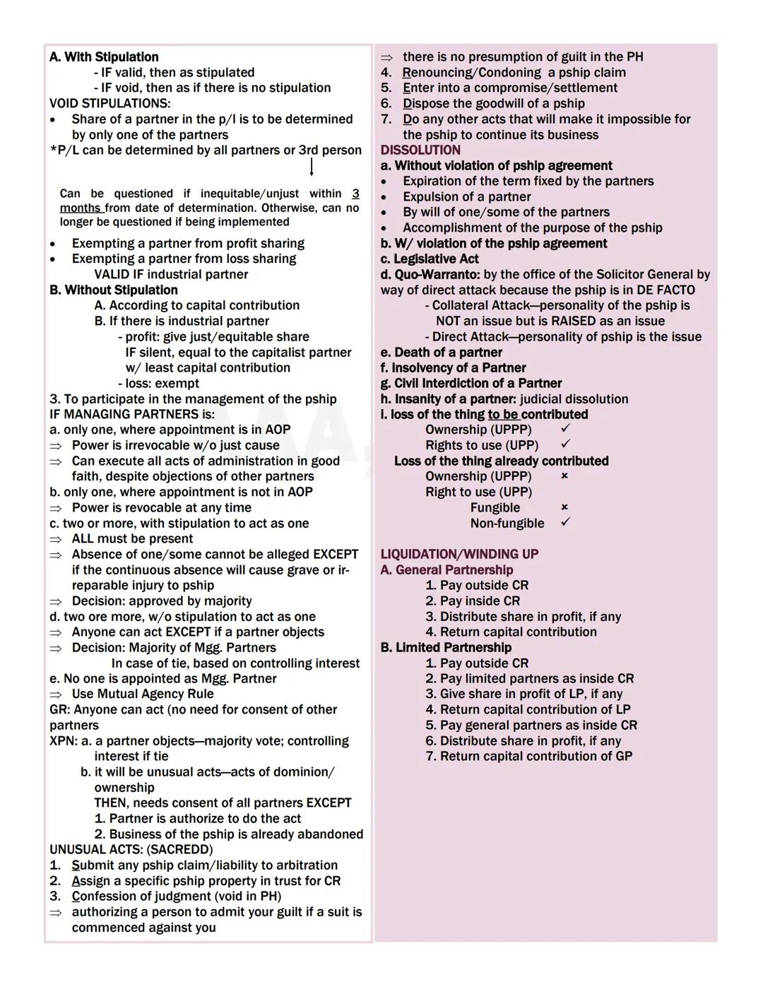 --- OCR Start ---
OBLIGATION DEFINED AS:
Law on Obligations
1. Juridical necessity (legally enforceable to court)
2. To give (positive, real