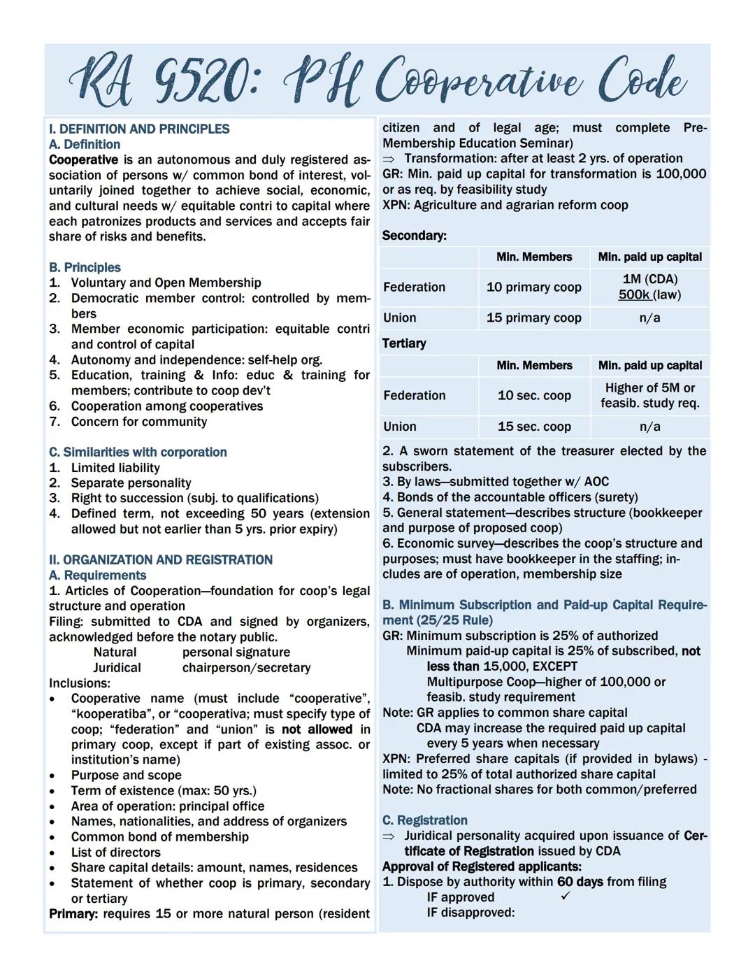 --- OCR Start ---
OBLIGATION DEFINED AS:
Law on Obligations
1. Juridical necessity (legally enforceable to court)
2. To give (positive, real