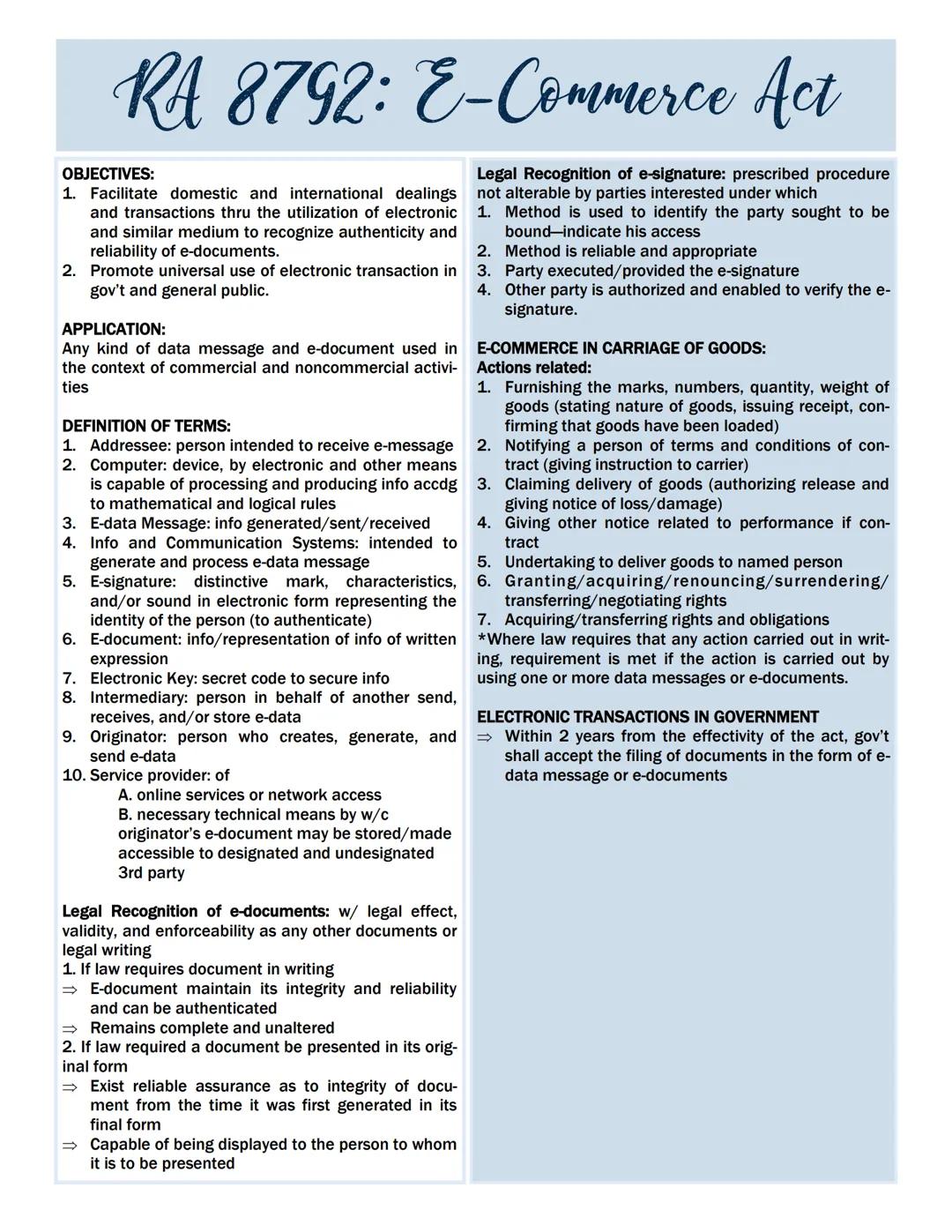 --- OCR Start ---
OBLIGATION DEFINED AS:
Law on Obligations
1. Juridical necessity (legally enforceable to court)
2. To give (positive, real