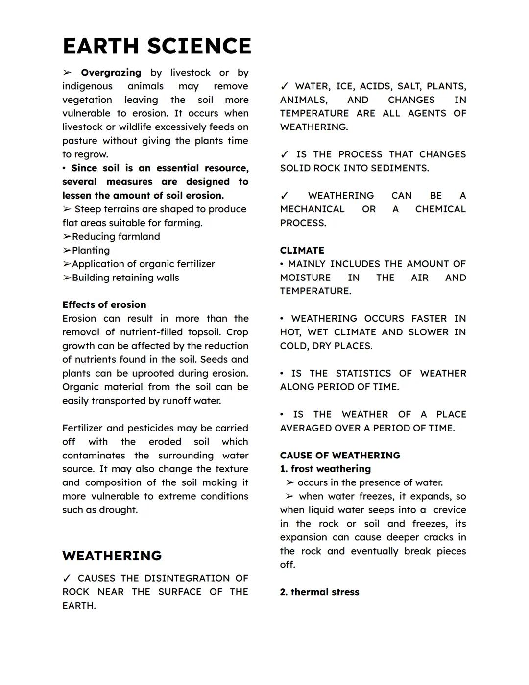 EARTH SCIENCE
Mass Wasting
All processes by which rocks, soil, and
debris moves downhill under the
influence of gravity.
It can also be defi