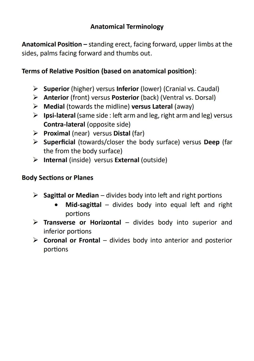 Anatomy and Physiology
➤ Anatomy - the study of the structure of the human body
➤ Physiology - the study of the function of the human body
"