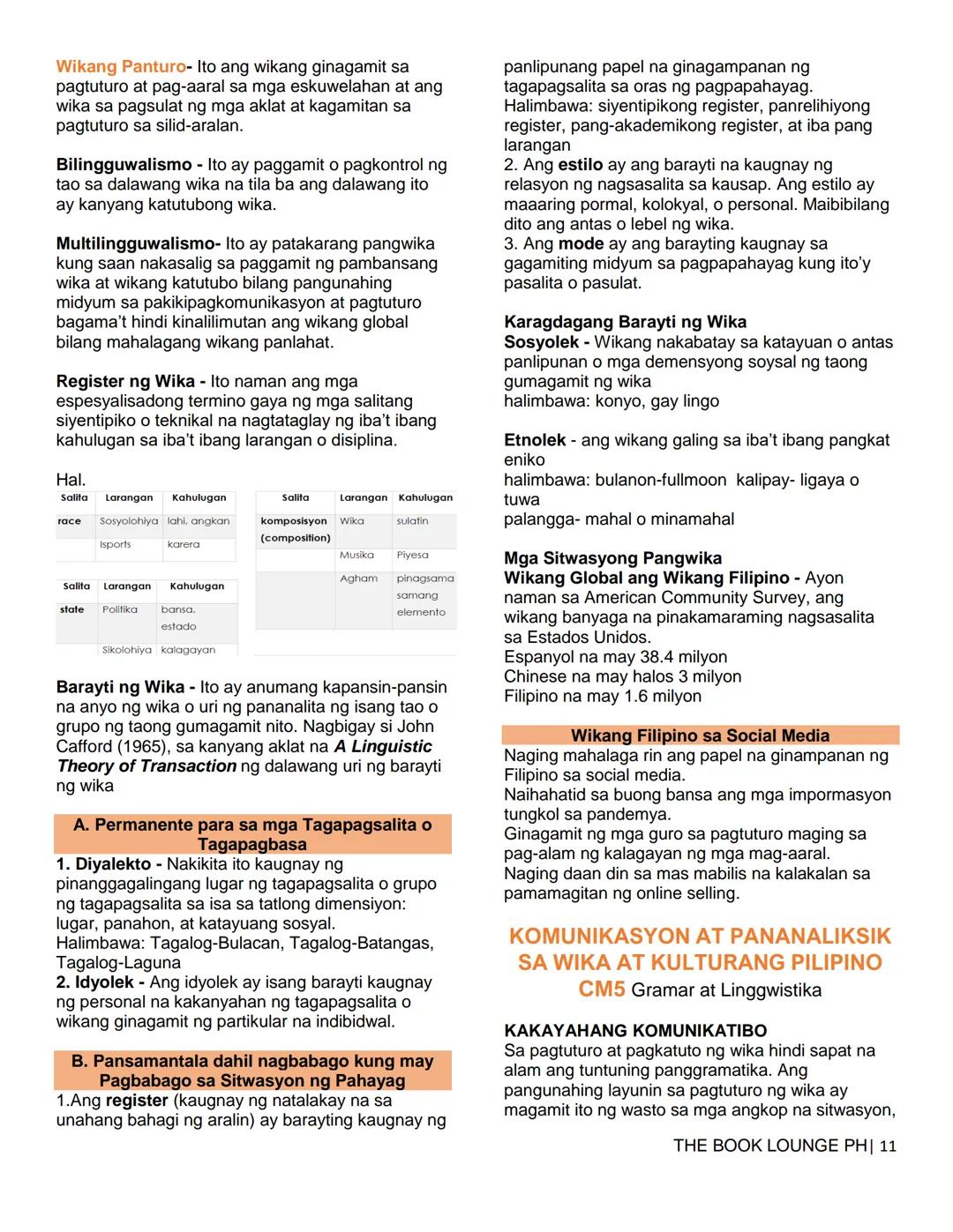 ## GRADE 12 STEM NOTES AND LECTURES
# Komunikasyon at Pananaliksik
โ THE BOOK LOUNGE PH โ
# KOMUNIKASYON AT PANANALIKSIK
SA WIKA AT KULTU