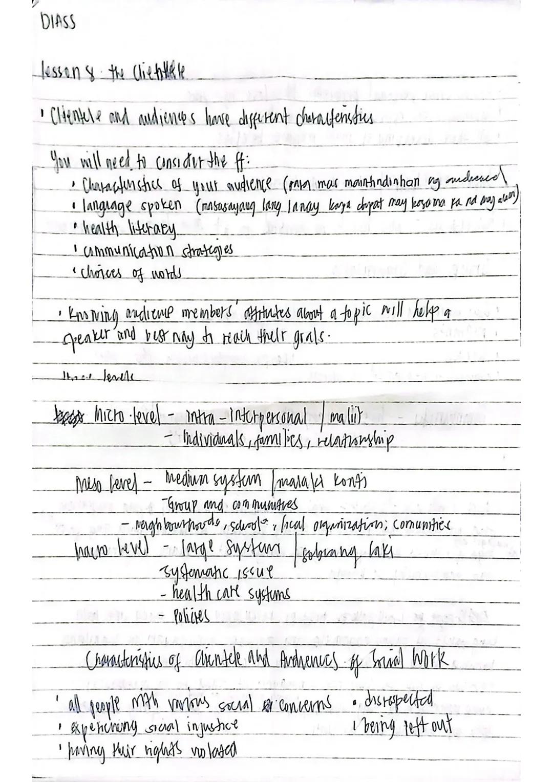 --- OCR Start ---
DIASS
IDsson 7. profile of social worket
inflation
A social worker - to enhance these people's well being and to help them
