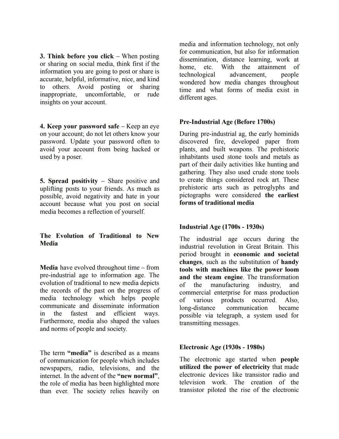 Introduction to Media and
Information Literacy
Media and Information Literacy involves
necessary skills that let a person interact
using dif