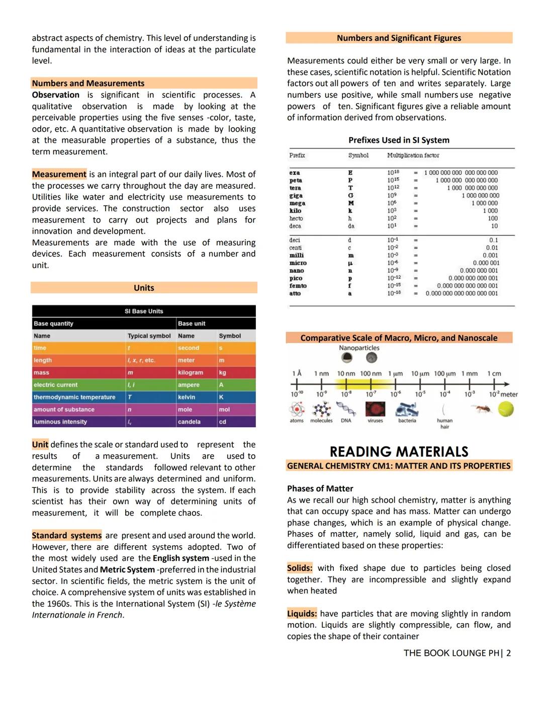 ## GRADE 12 STEM NOTES AND LECTURES
# General Chemistry 1
โ THE BOOK LOUNGE PH โ
## GENERAL CHEMISTRY WEEK 1
### Introduction to Chemist