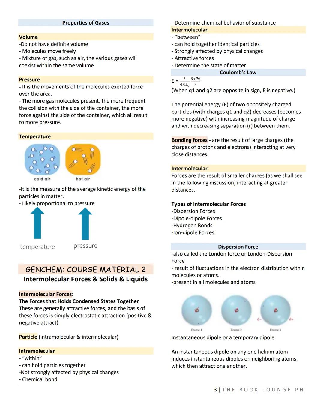 THE BOOK LOUNGE PH
BOORSLIBRARY
GRADE 12 STEM NOTES AND LECTURES
General Chemistry 2
- THE BOOK LOUNGE PH
GENCHEM: COURSE MATERIAL 1
Kinetic