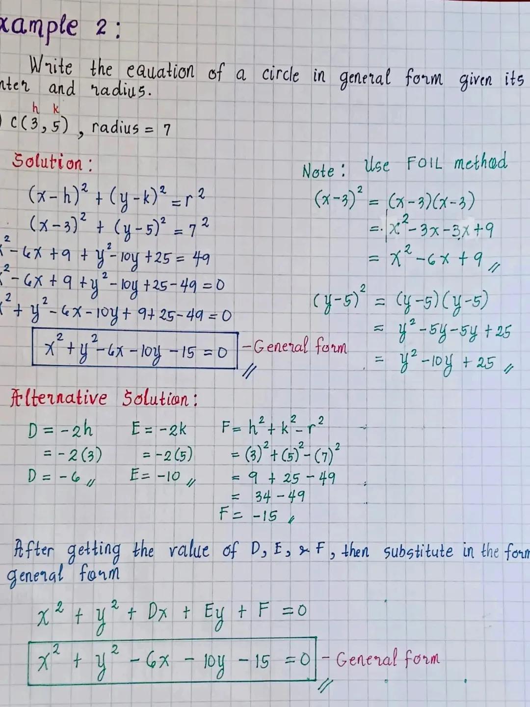 Circle
Unit 1 - Conic Sections
At circle is a set of all coplanar points such that the
distance frem a fixed point is constant. The fixed po