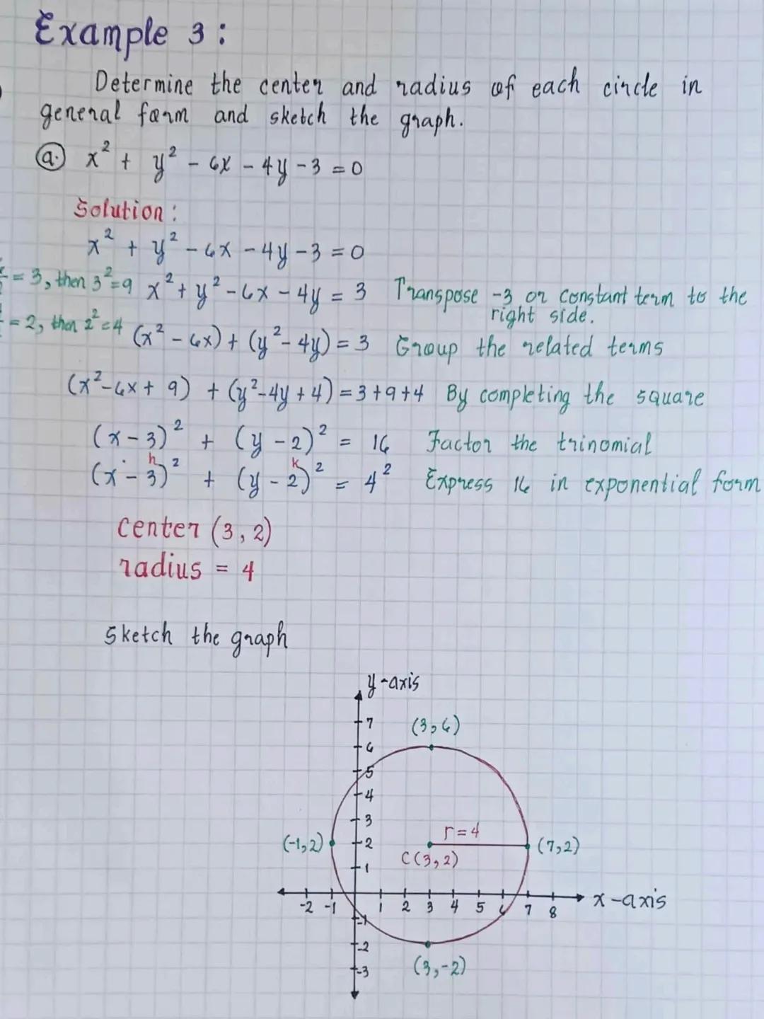 Circle
Unit 1 - Conic Sections
At circle is a set of all coplanar points such that the
distance frem a fixed point is constant. The fixed po