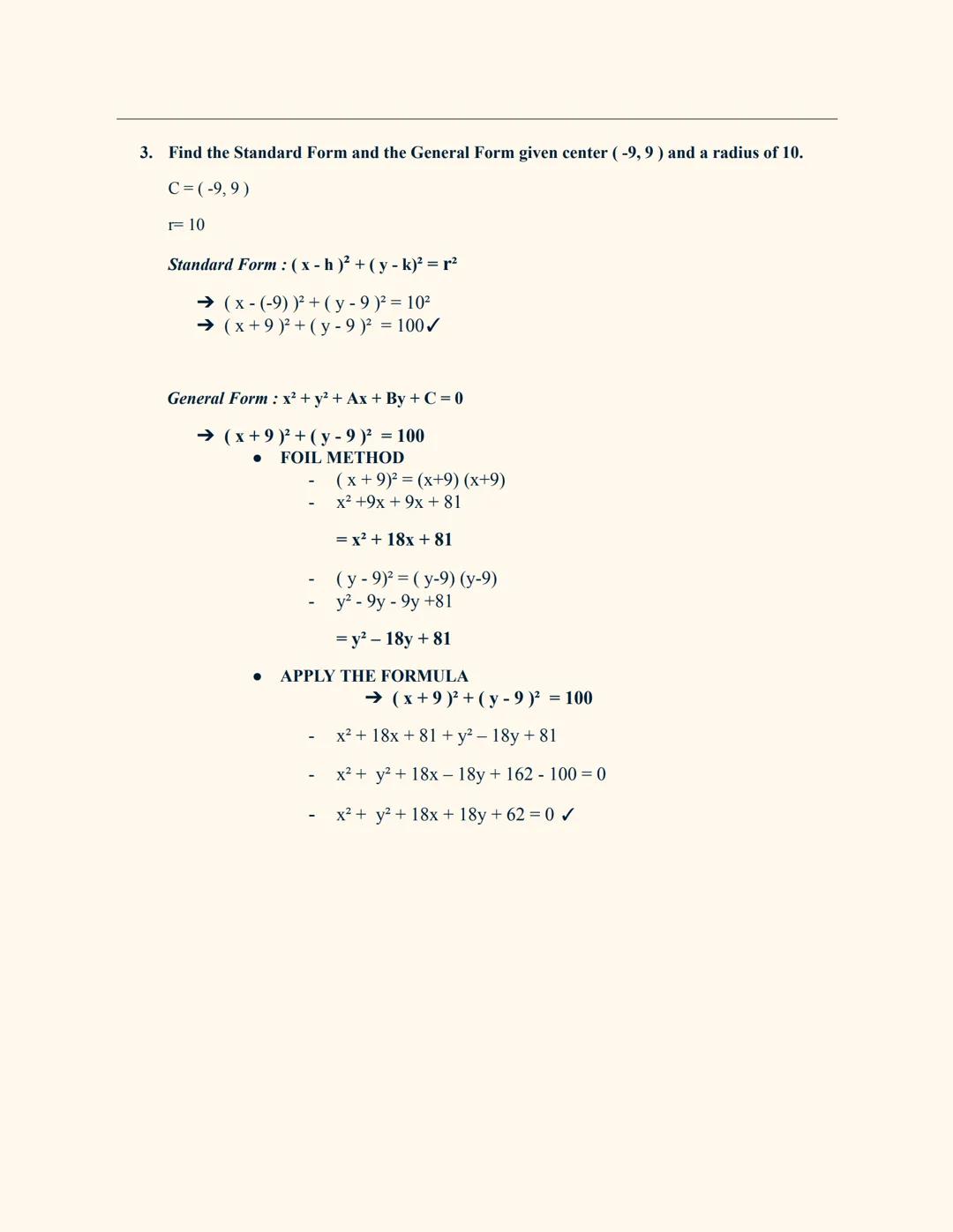 SHS (STEM)
Pre Calculus
Notes
Introduction: Conic Sections
Conic sections are curves formed by the intersection of a plane and a double-napp