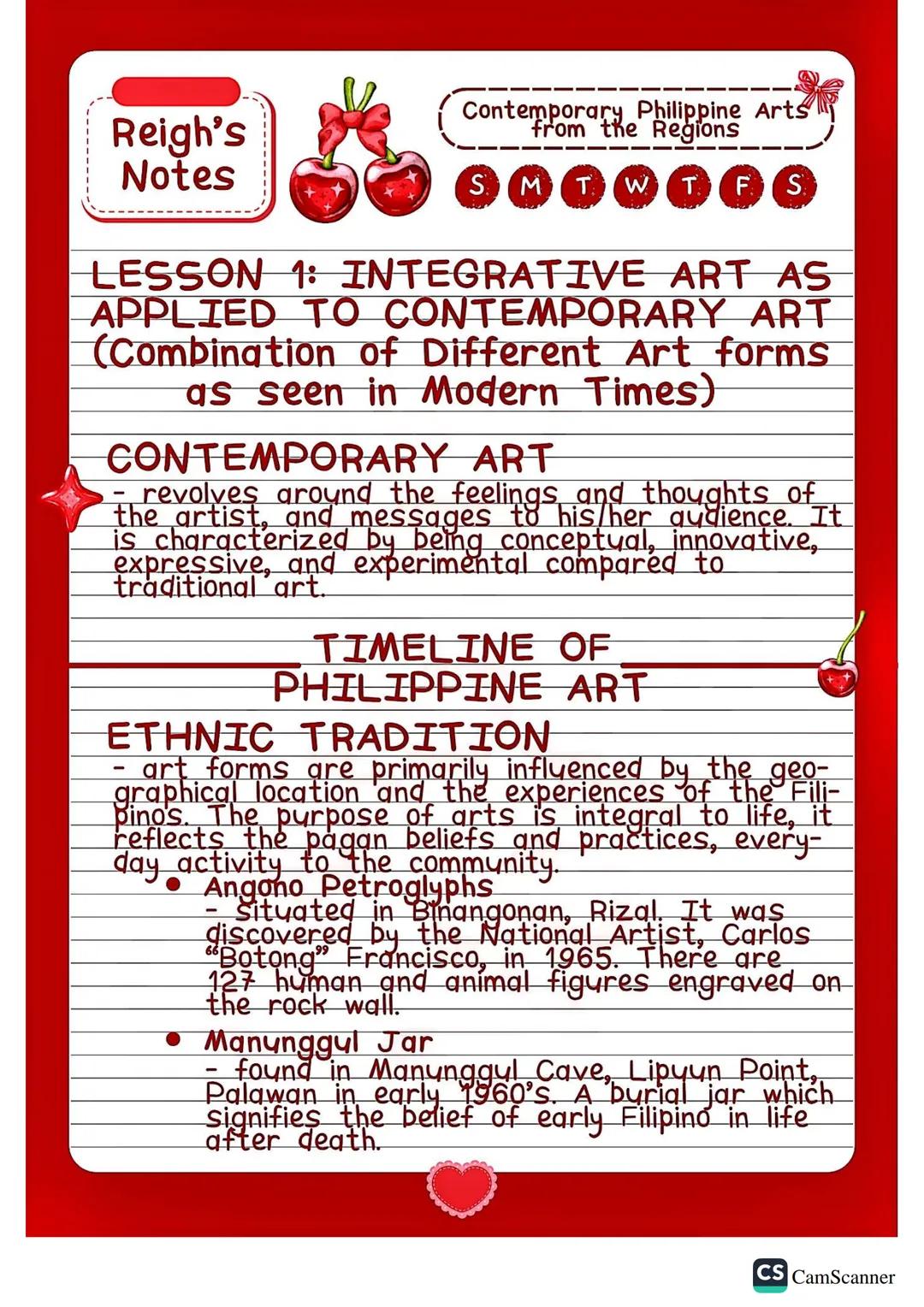 Reigh's
Notes
Contemporary Philippine Arts
from the Regions
LESSON 1: INTEGRATIVE ART AS
APPLIED TO CONTEMPORARY ART
(Combination of Differe