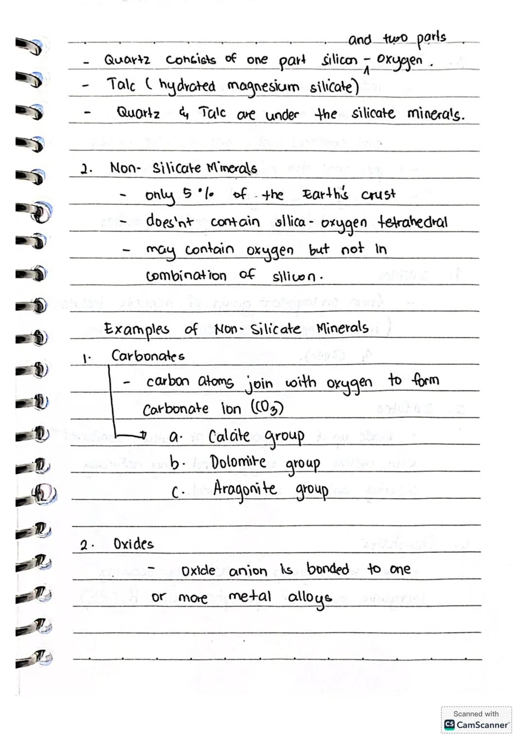 Minerals
- comes from a Latin word minera
meaning a mine.
How to define Minerals?
1. naturally occuring
2. inorganic
3. solid
4. definite ch