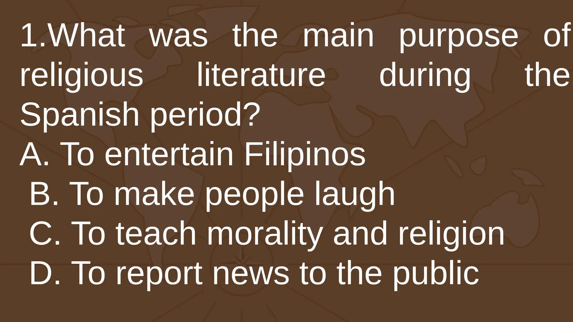 # SPANISH COLONIAL PERIOD
(1565-1898) # Spanish Colonial Period (1565-1898)
* This can be divided into two major periods: Early Spanish Per