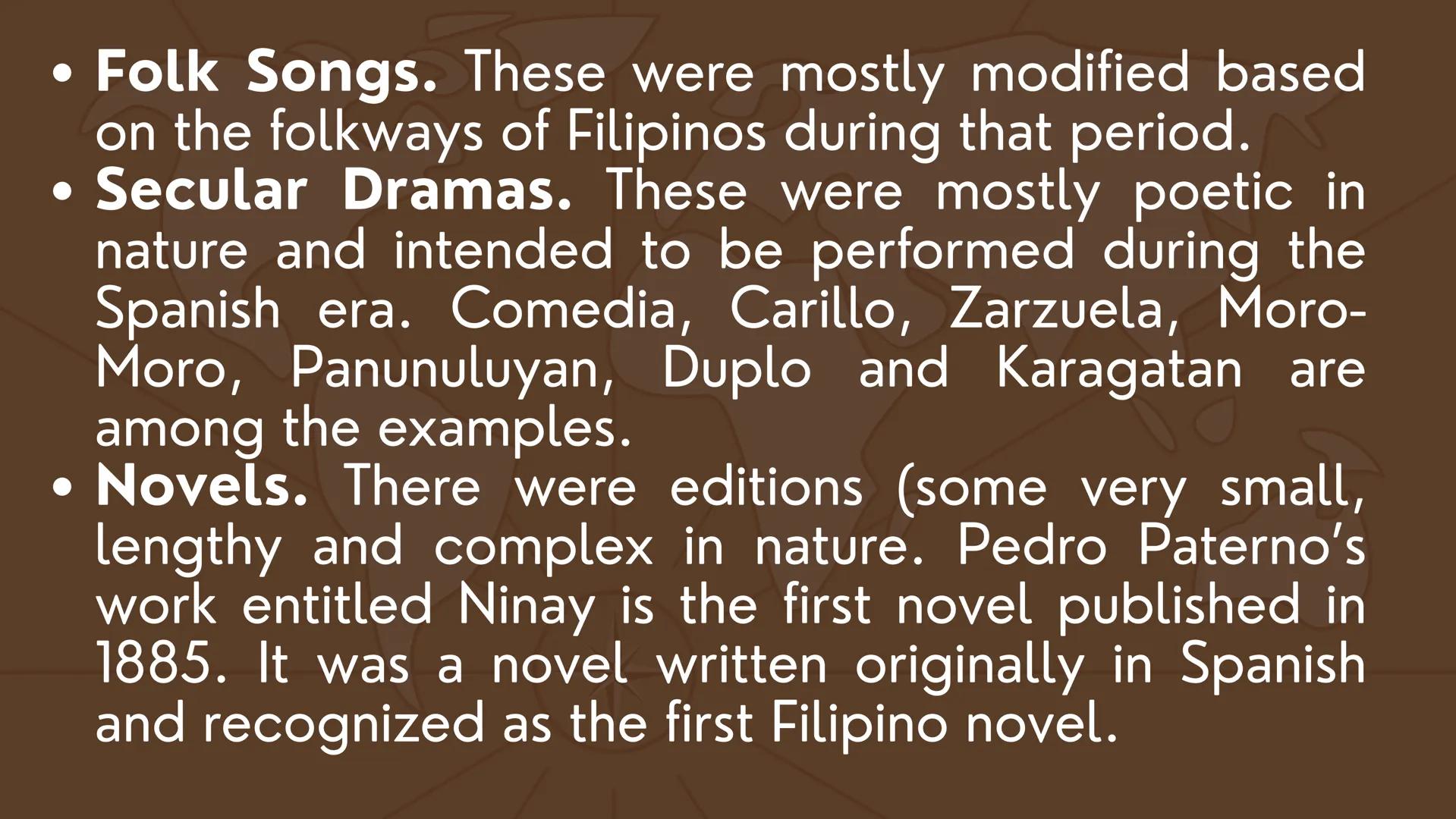 # SPANISH COLONIAL PERIOD
(1565-1898) # Spanish Colonial Period (1565-1898)
* This can be divided into two major periods: Early Spanish Per
