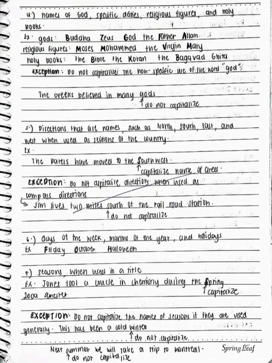 lecture notes in
ENGLISH 9
NR
Spring Leaf
ation Prohibition
BALS
sisting permission obligation and
often the inclusion
of pre exams
are a pr