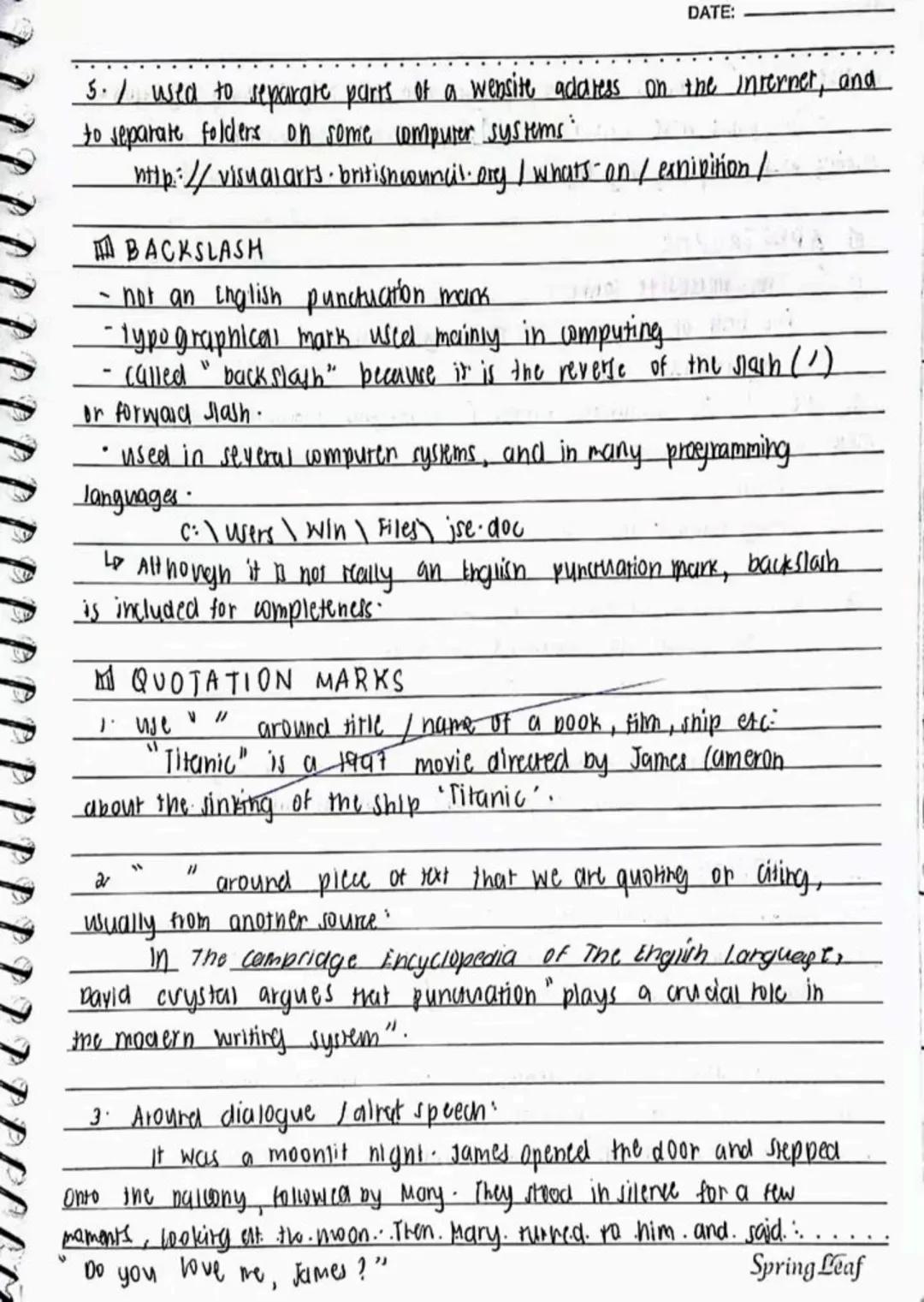 lecture notes in
ENGLISH 9
NR
Spring Leaf
ation Prohibition
BALS
sisting permission obligation and
often the inclusion
of pre exams
are a pr