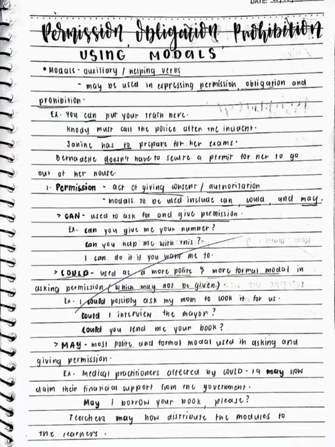 lecture notes in
ENGLISH 9
NR
Spring Leaf
ation Prohibition
BALS
sisting permission obligation and
often the inclusion
of pre exams
are a pr