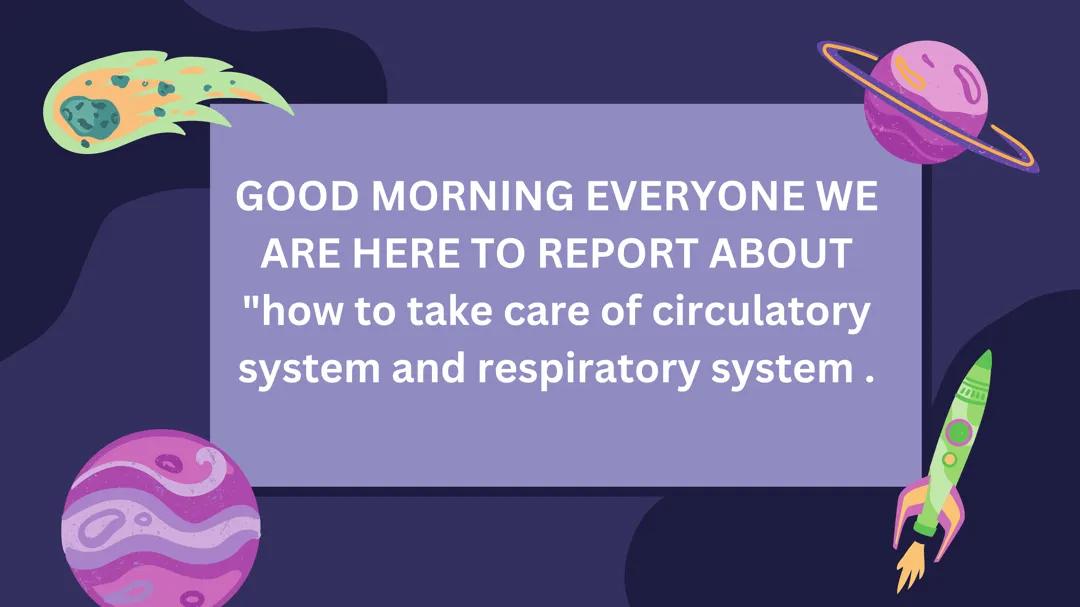 Respiratory and circulatory system