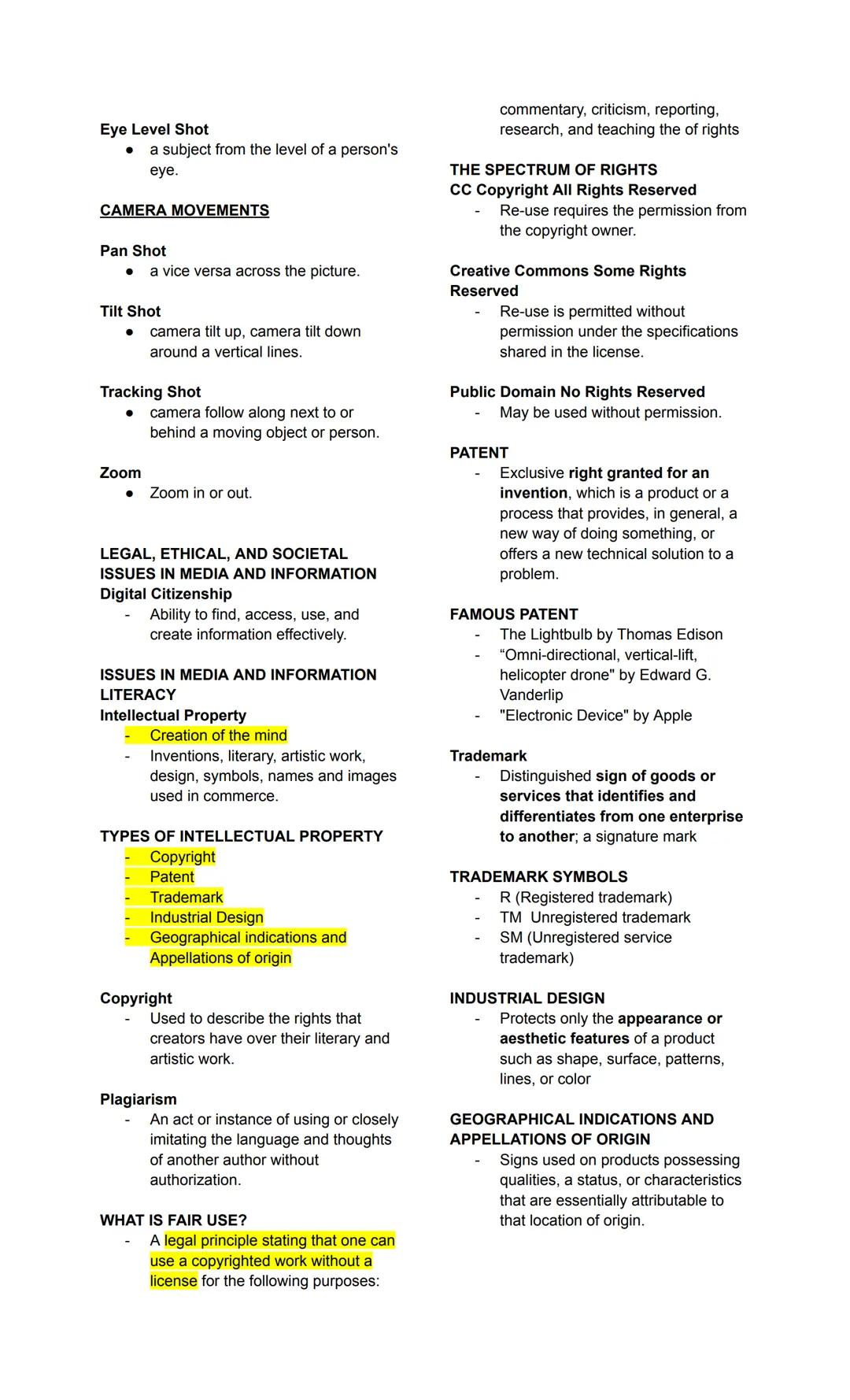 Media Language
- narrative structure that indicate the
meaning of media message to an
audidence.
Codes
- are systems of signs that when put
