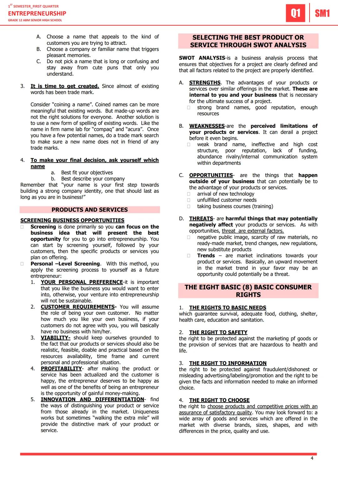 1" SEMESTER, FIRST QUARTER
ENTREPRENEURSHIP
GRADE 12 ABM SENIOR HIGH SCHOOL
01 SM1
LESSON 1: INTRODUCTION OF
ENTREPRENEURSHIP
According to b