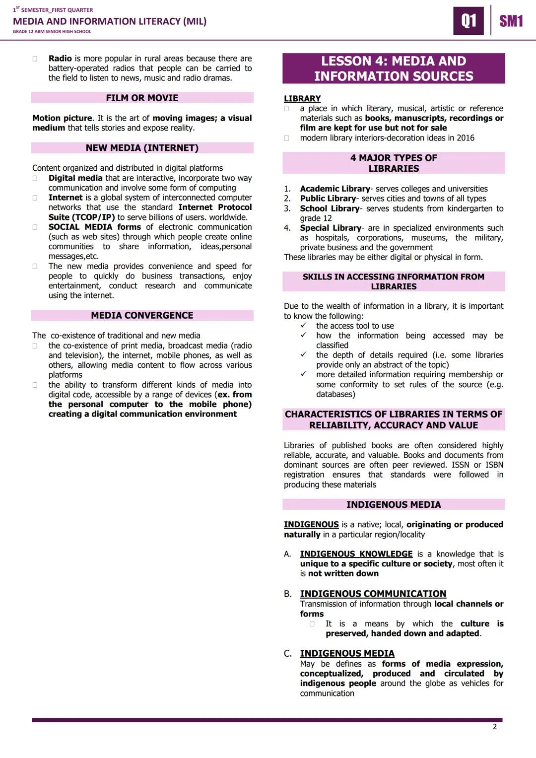 # 1<sup>st</sup> SEMESTER, FIRST QUARTER
# MEDIA AND INFORMATION LITERACY (MIL)
GRADE 12 ABM SENIOR HIGH SCHOOL
## LESSON 1: COMMUNICATION