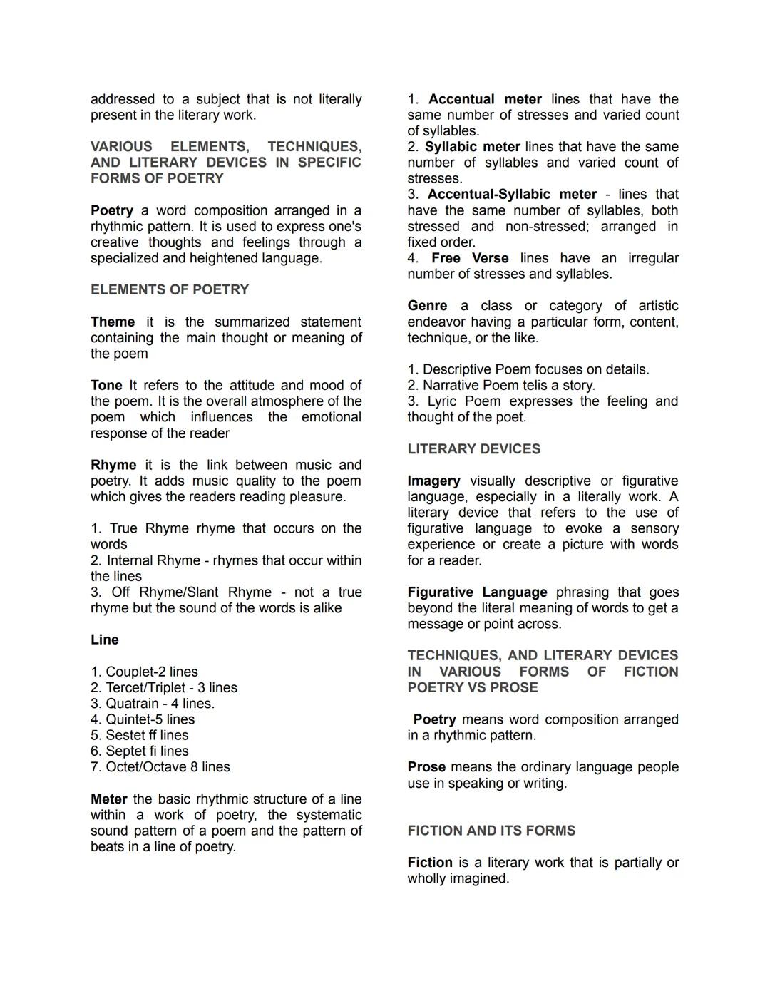 CREATIVE WRITING
1ST TO 2ND QUARTER | 1ST SEMESTER
IMAGERY,
DICTION,
LANGUAGE, AND
EXPERIENCE
FIGURATIVE
PERSONAL
Literature refers to writt