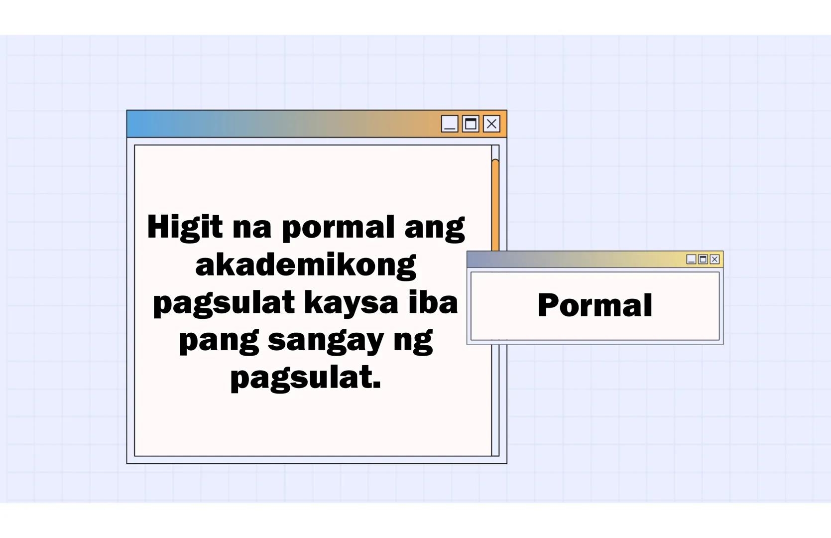 # Ang Akademing Pagsulat
ARALIN 2 Kasanayang
Pampagkatuto
• Nakikilala ang iba't ibang akademikong
sulatin ayon sa layunin, gamit, katangia