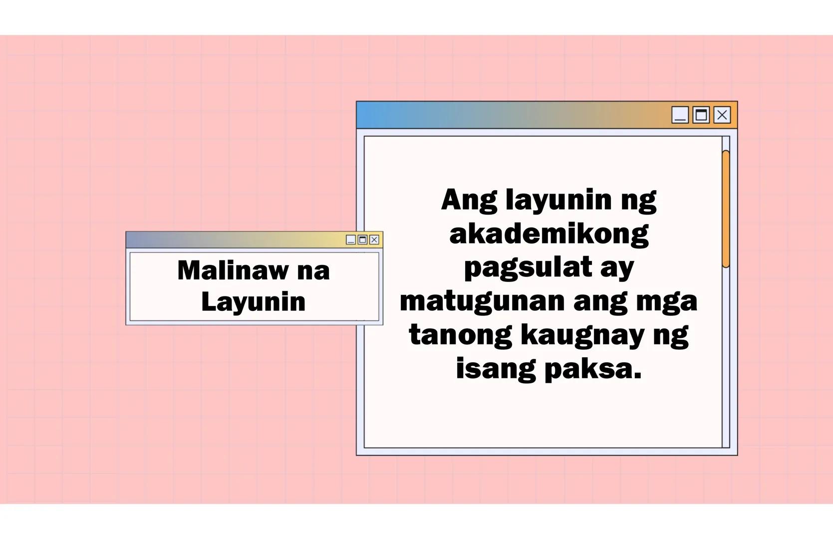 # Ang Akademing Pagsulat
ARALIN 2 Kasanayang
Pampagkatuto
• Nakikilala ang iba't ibang akademikong
sulatin ayon sa layunin, gamit, katangia