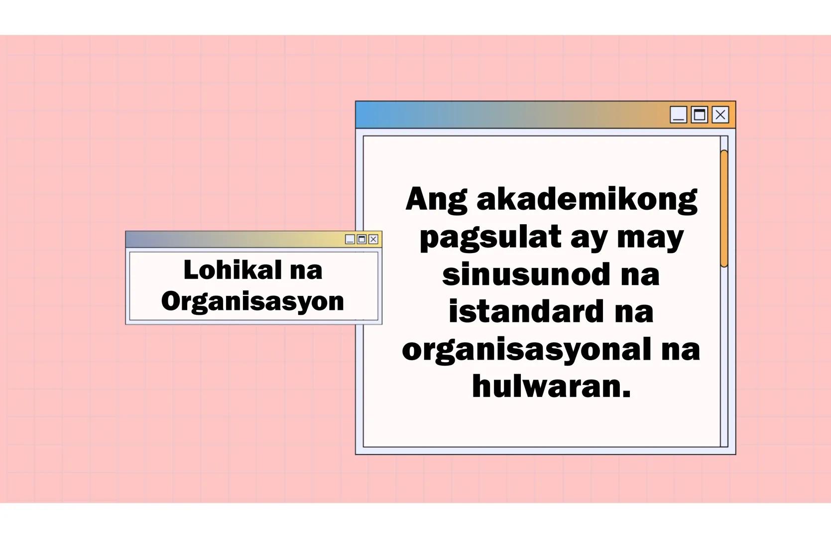 # Ang Akademing Pagsulat
ARALIN 2 Kasanayang
Pampagkatuto
• Nakikilala ang iba't ibang akademikong
sulatin ayon sa layunin, gamit, katangia