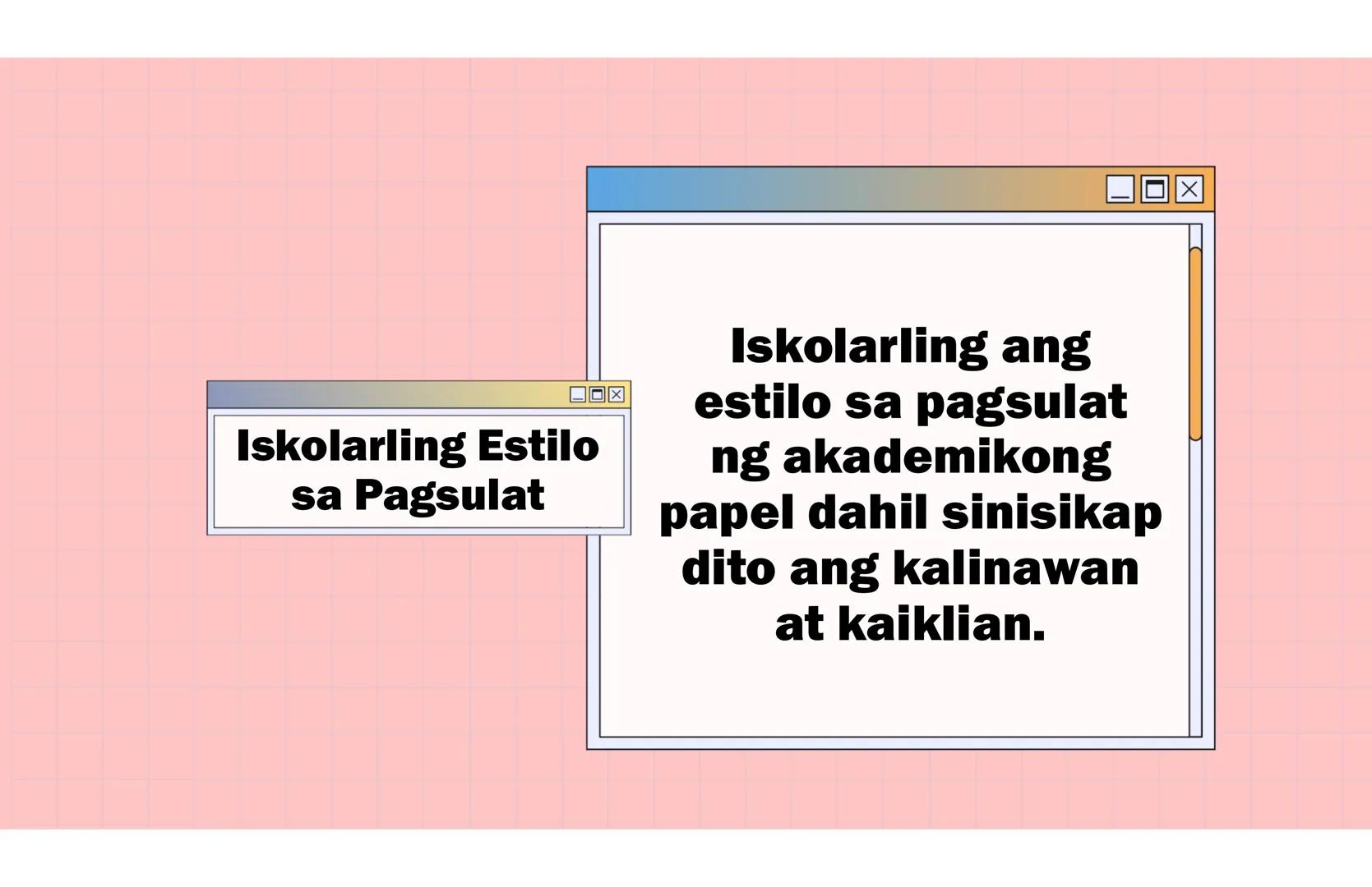 # Ang Akademing Pagsulat
ARALIN 2 Kasanayang
Pampagkatuto
• Nakikilala ang iba't ibang akademikong
sulatin ayon sa layunin, gamit, katangia