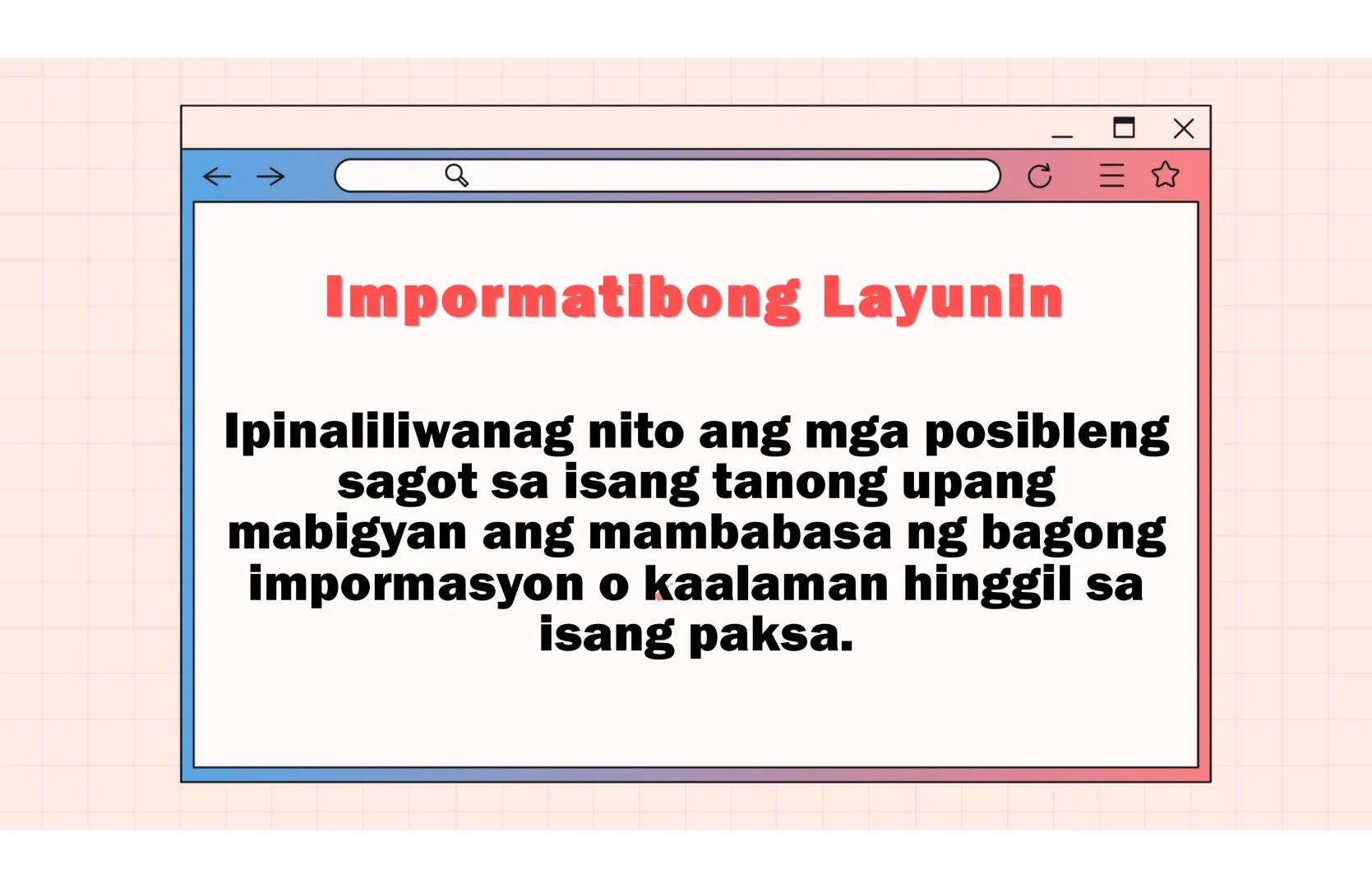 # Ang Akademing Pagsulat
ARALIN 2 Kasanayang
Pampagkatuto
• Nakikilala ang iba't ibang akademikong
sulatin ayon sa layunin, gamit, katangia