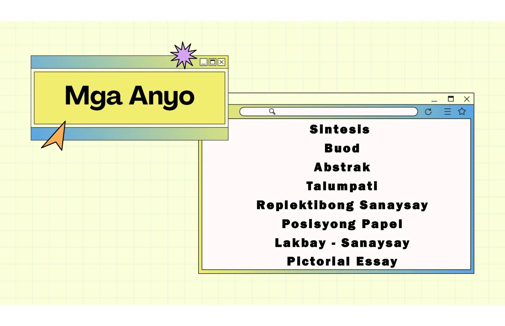 # Ang Akademing Pagsulat
ARALIN 2 Kasanayang
Pampagkatuto
• Nakikilala ang iba't ibang akademikong
sulatin ayon sa layunin, gamit, katangia