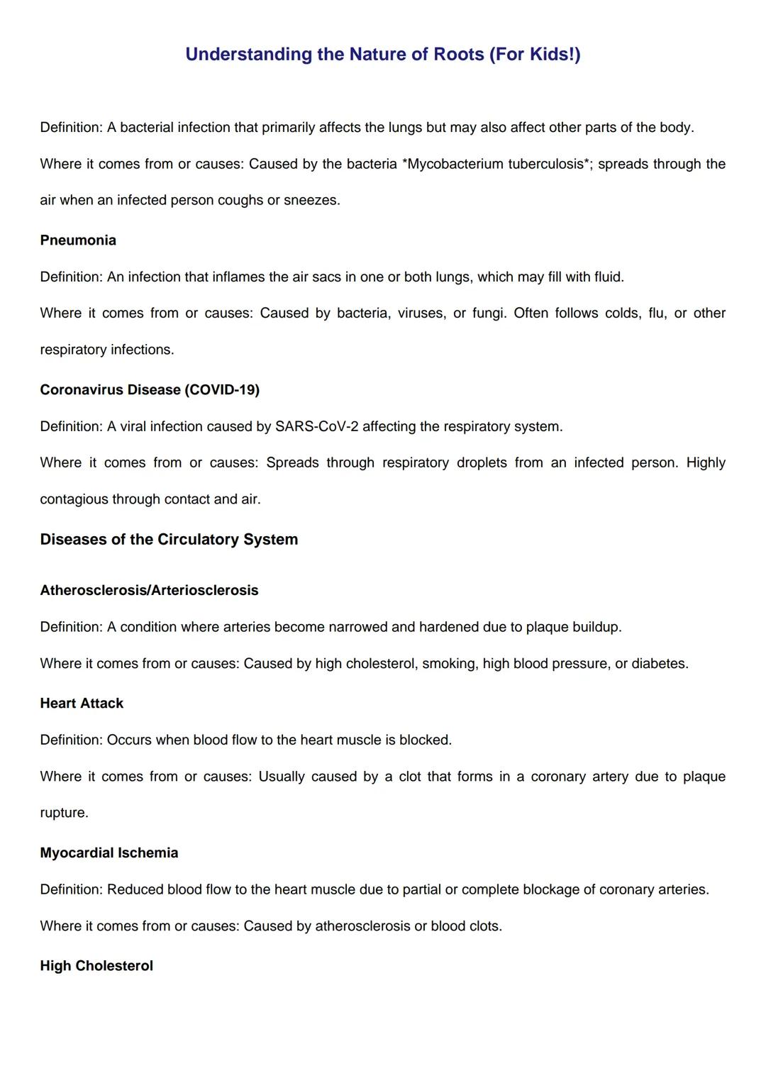 Understanding the Nature of Roots (For Kids!)
Diseases of the Respiratory System
Asthma
Definition: A common, continuing respiratory conditi