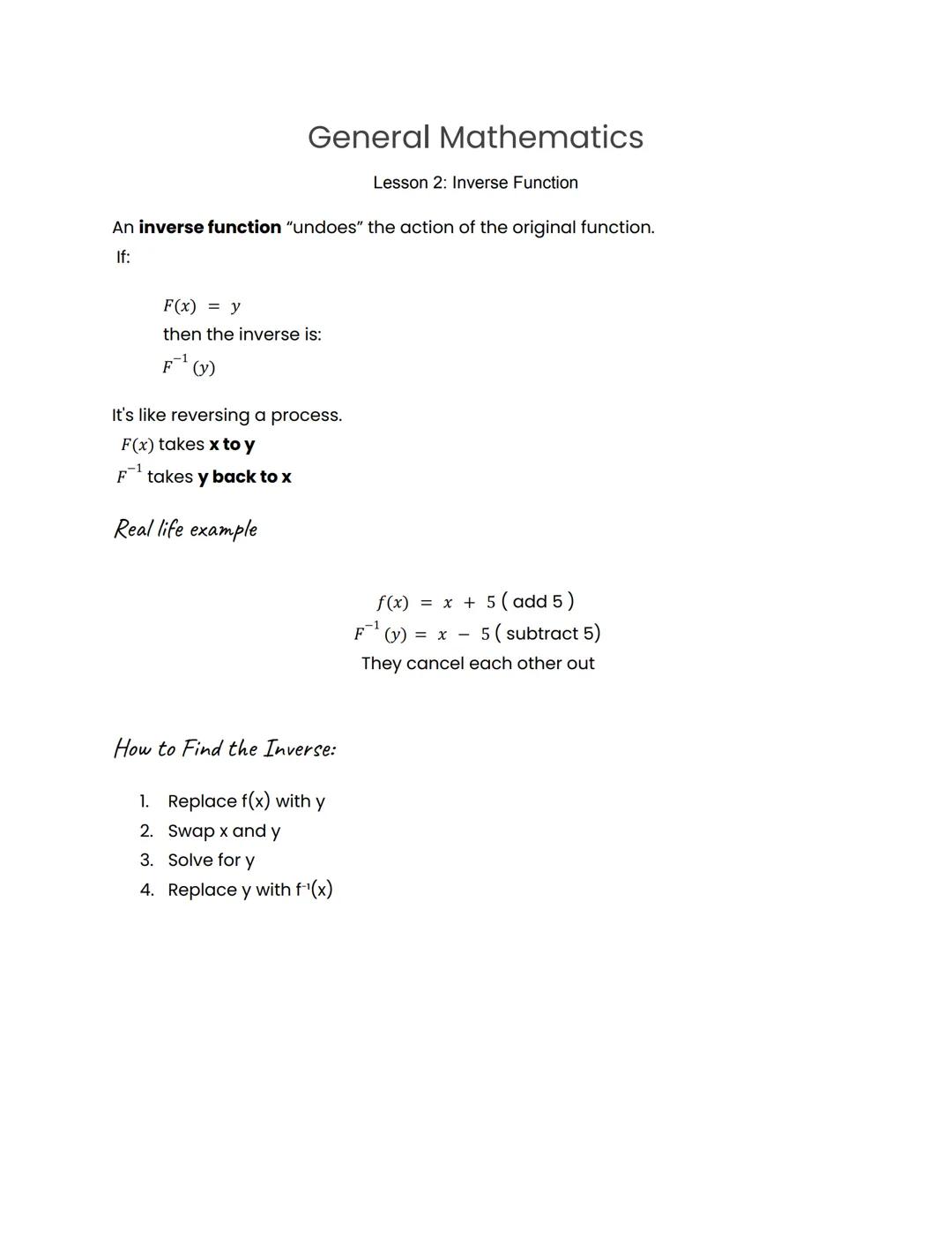 General Mathematics
Lesson 2: Rational Function
A rational function is a function of the form
f(x) = \frac{P(x)}{Q(x)}
where P(x) and Q(x) a