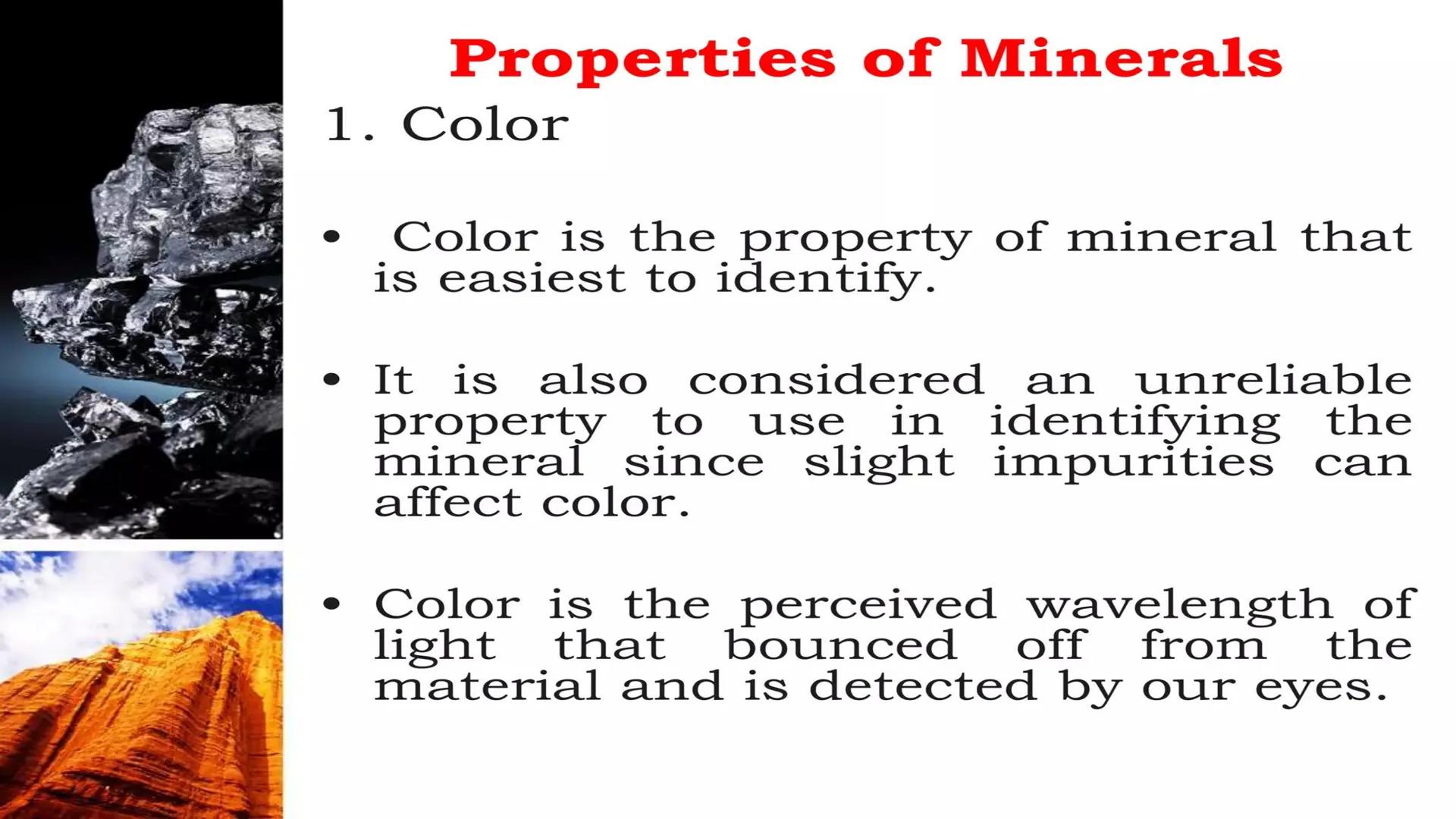 Earth & Life Science
MINERALS Minerals and Rocks
How is a mineral different
from a rock?
• Minerals are the building blocks of
rocks.
• A