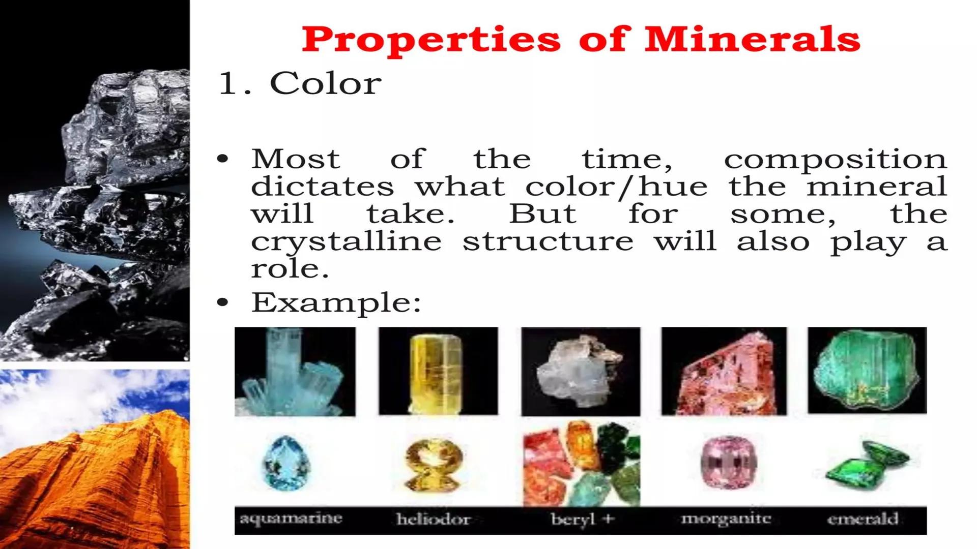 Earth & Life Science
MINERALS Minerals and Rocks
How is a mineral different
from a rock?
• Minerals are the building blocks of
rocks.
• A