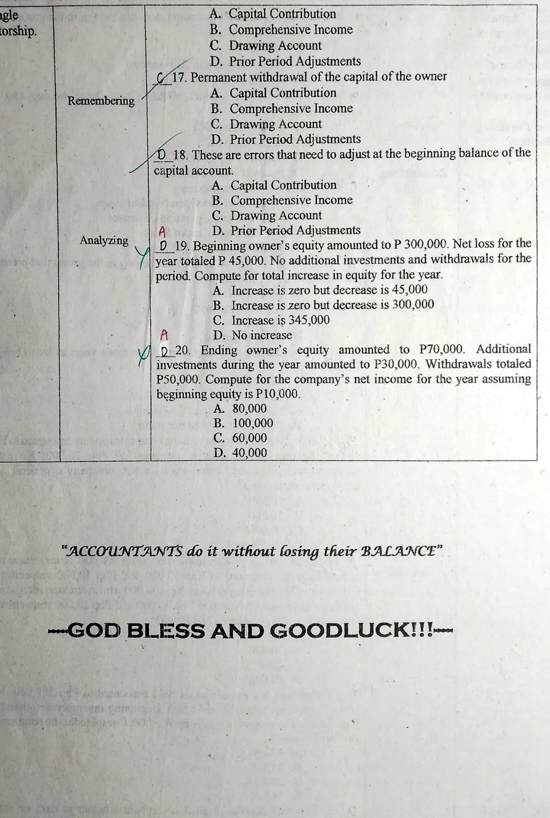 1 Instruction: PLEASE READ AND FOLLOW EACH DIRECTIONS CAREFULLY. NOT
WING THE DIRECTIONS WILL BE CONSIDERED INCORRECT (ANSWER WILL NOT BE
TE